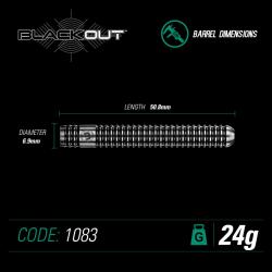 Winmau Blackout Steeldarts - Typ A, 24g